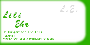 lili ehr business card